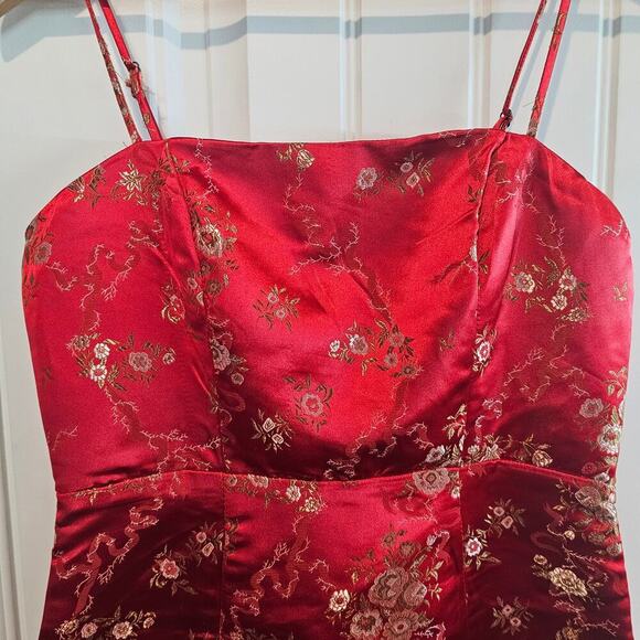 Princess Polly Mini Dress Womens Sz 6 Red Floral Whimsygoth Girly Asian Festival - Picture 3 of 9
